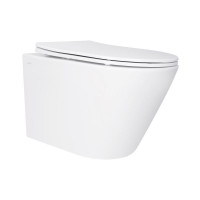 Унитаз подвесной Qtap Swan безободочный Ultra Quiet с сиденьем Soft-close QT16335179W