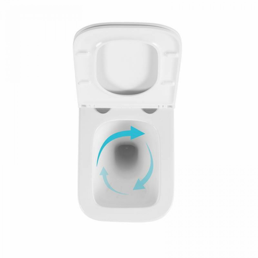 Унітаз підвісний Qtap Gemini Ultra Quiet 485×340×350 мм, White, з сидінням Slim Duroplast / Soft-close / Quick Release SD00055243