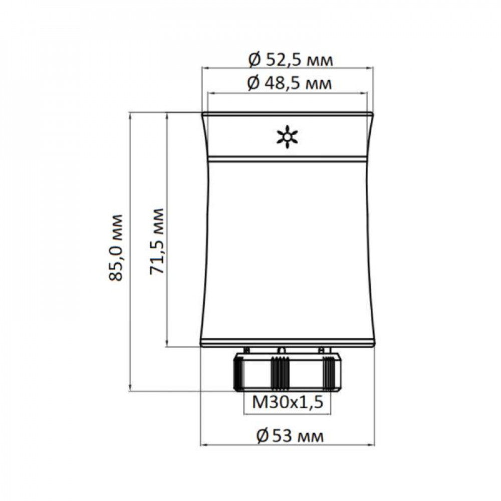 Бездротовий програмуємий сервопривiд для термостатичного крану (Білий матовий) ZTRV-BY-100(W) SD00049579