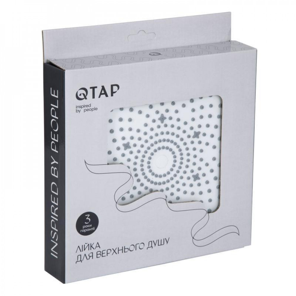 Лійка для верхнього душу Qtap Hlavova D 230 мм округла QTHLA107CRM45787 Chrome/White SD00051911