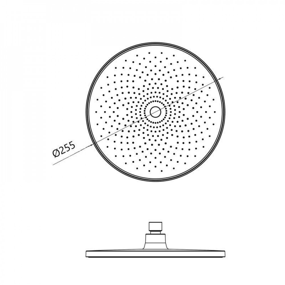 Лійка для верхнього душу Qtap Hlavova D 250 мм округла QTHLA107CRM45948 Chrome SD00052072