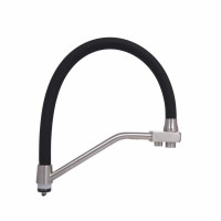 Вилив у зборі Lidz (300х280х32) для змішувача для кухні Aria 020F3 Nickel/Black LDARI3002803249336