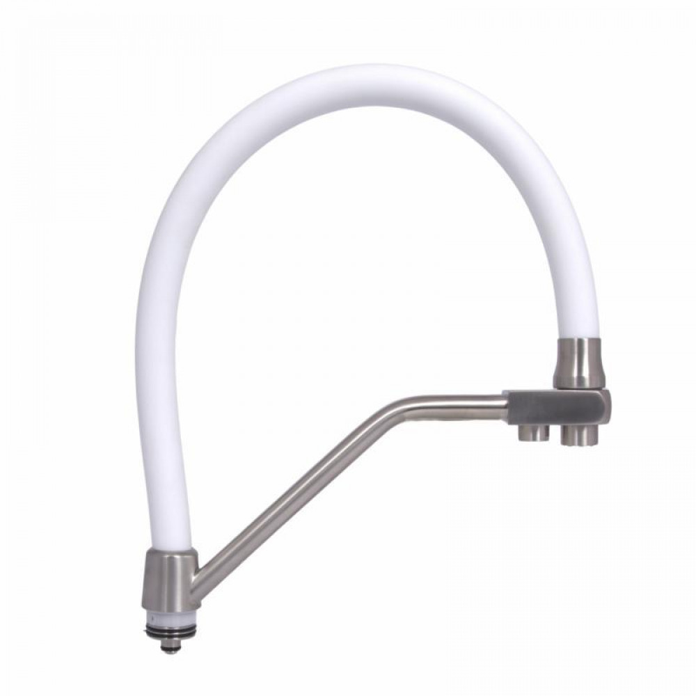 Вилив у зборі Lidz (330х265х35) для змішувача для кухні Aria 020F3 Nickel/White LDARI3302653549380 SD00055504