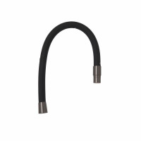 Вилив Qtap (575х27х27) для змішувача для кухні з підключенням питної води Vlasta New Gunmetal Black PVD QTVLA5752727GMB49673