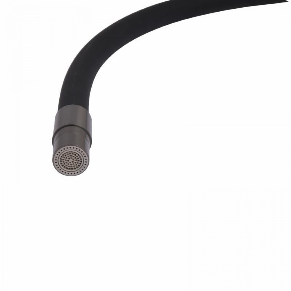 Вилив Qtap (575х27х27) для змішувача для кухні з підключенням питної води Vlasta New Gunmetal Black PVD QTVLA5752727GMB49673 SD00055797