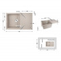 Кухонна мийка Lidz 790x495/230 MAR-07 (LIDZMAR07790495230) SD00039804