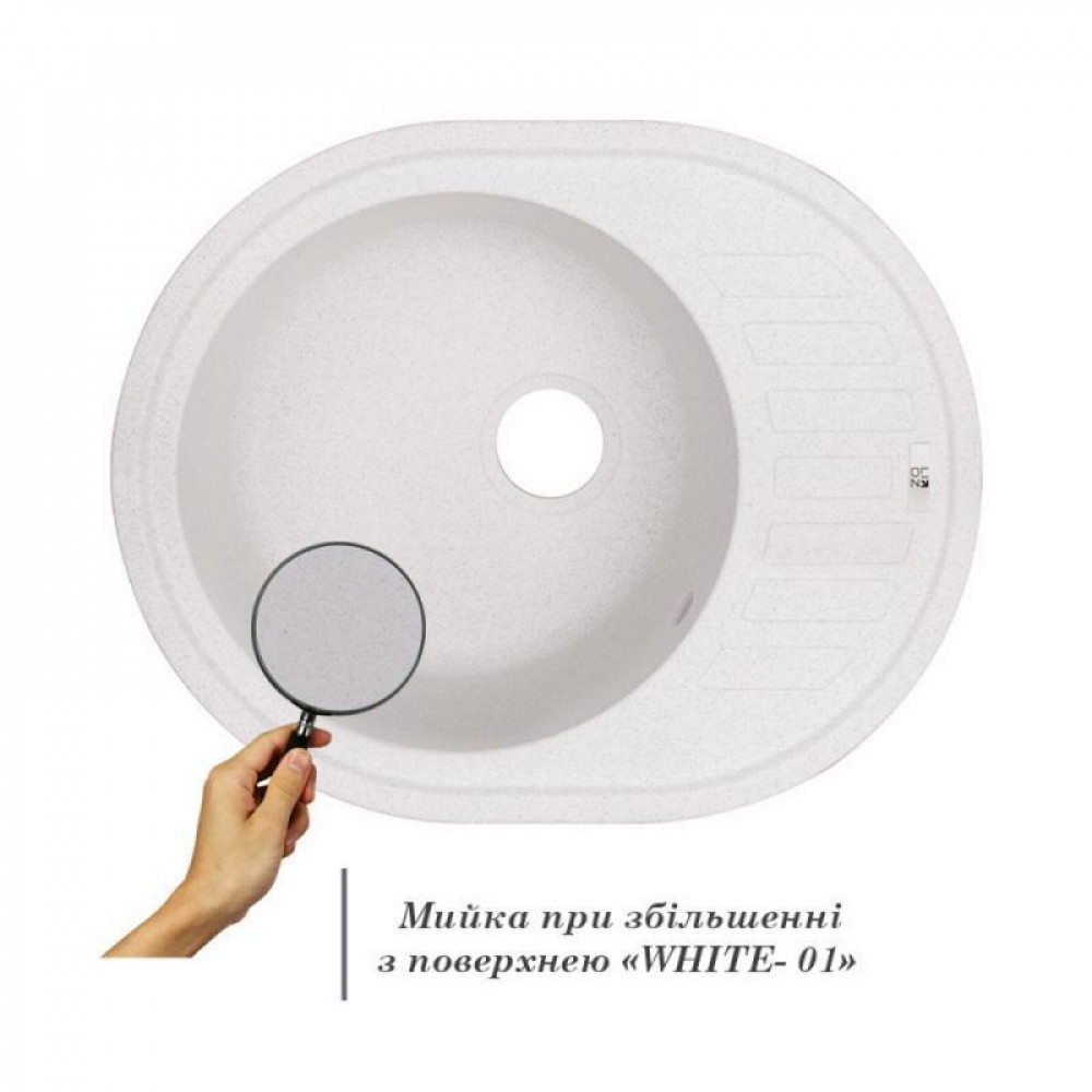 Кухонна мийка Lidz 620x500/200 WHI-01 (LIDZWHI01615500200) SD00039777