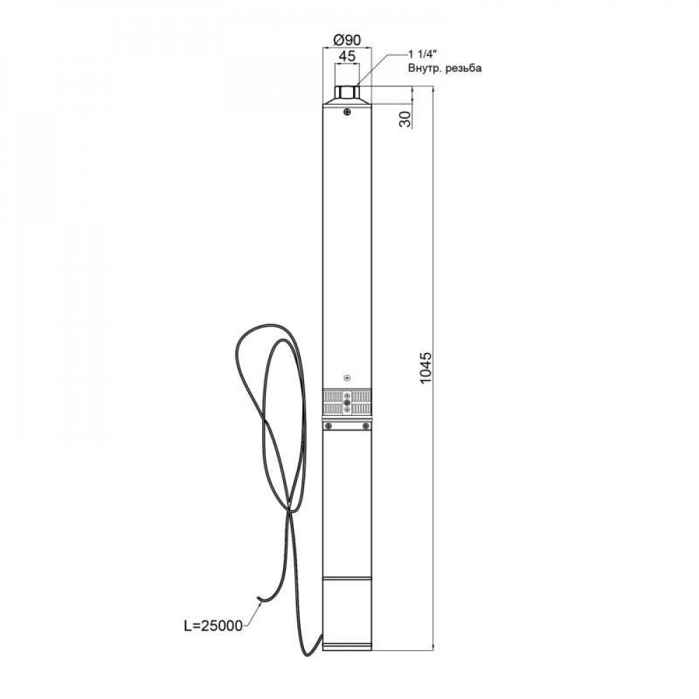 Погружной насос центробежный Thermo Alliance 4SSM6-11 1,1 кВт SD00046787