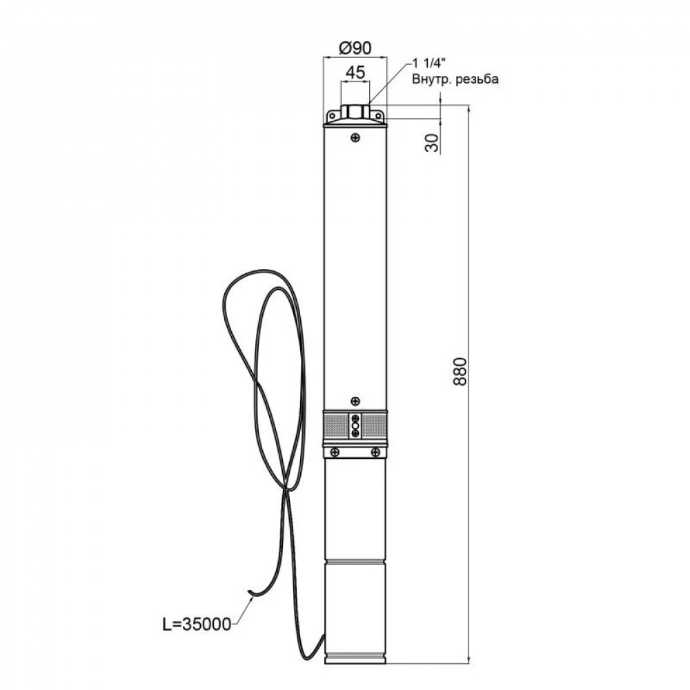 Насос заглибний відцентровий Thermo Alliance 4SSM2-12 0,55 кВт SD00046782