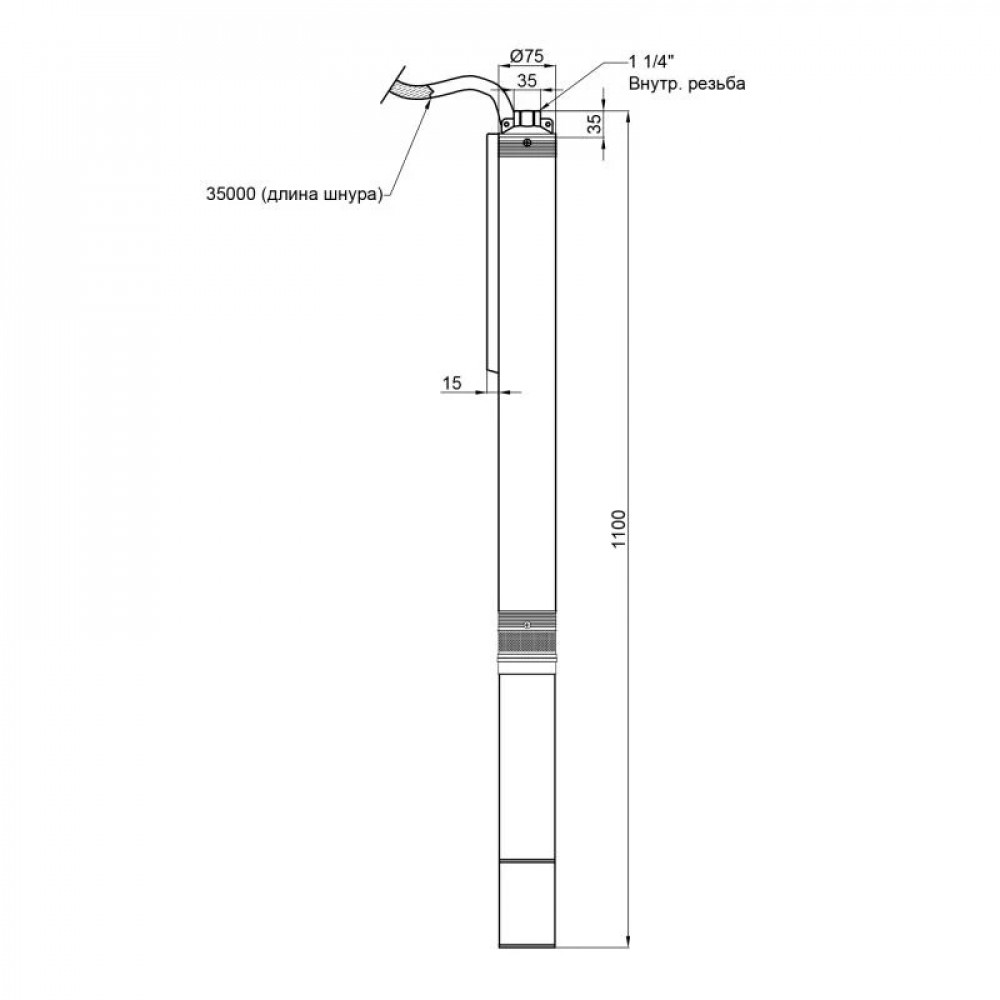 Насос заглибний відцентровий Thermo Alliance 3SSM2-21 0,55 кВт SD00046777