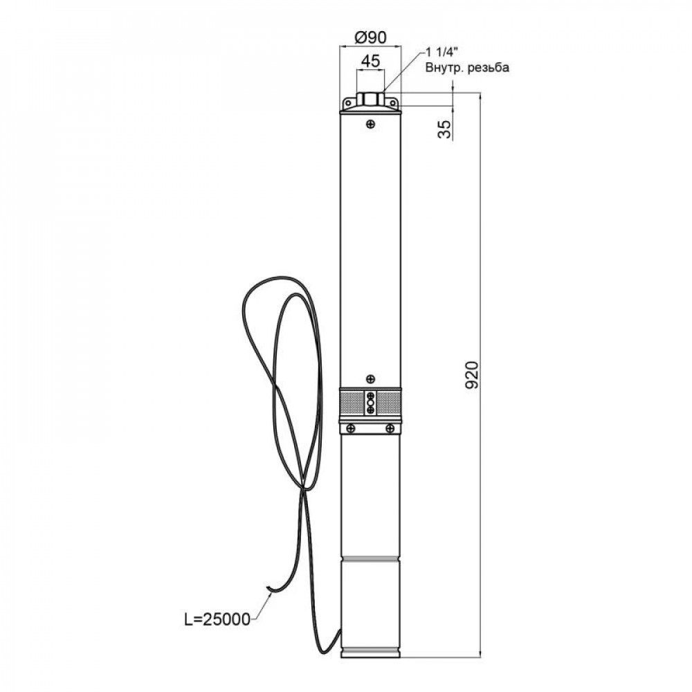 Насос заглибний відцентровий Thermo Alliance 4SSM4-10 0,75 кВт SD00046784