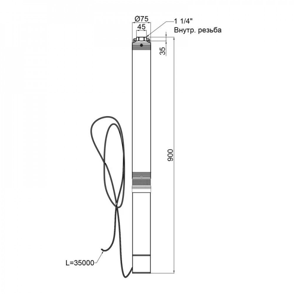 Насос заглибний відцентровий Thermo Alliance 3,5SSM2-14 0,55 кВт SD00046779