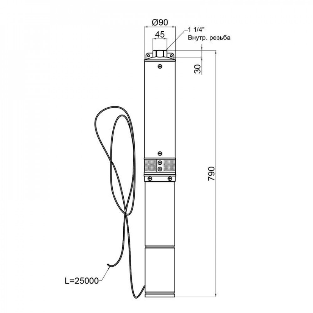 Насос заглибний відцентровий Thermo Alliance 4SSM2-9 0,37 кВт SD00046781
