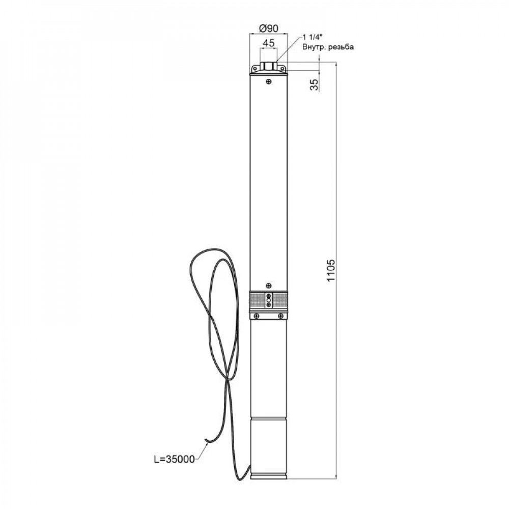 Насос заглибний відцентровий Thermo Alliance 4SSM4-14 1,1 кВт SD00046785