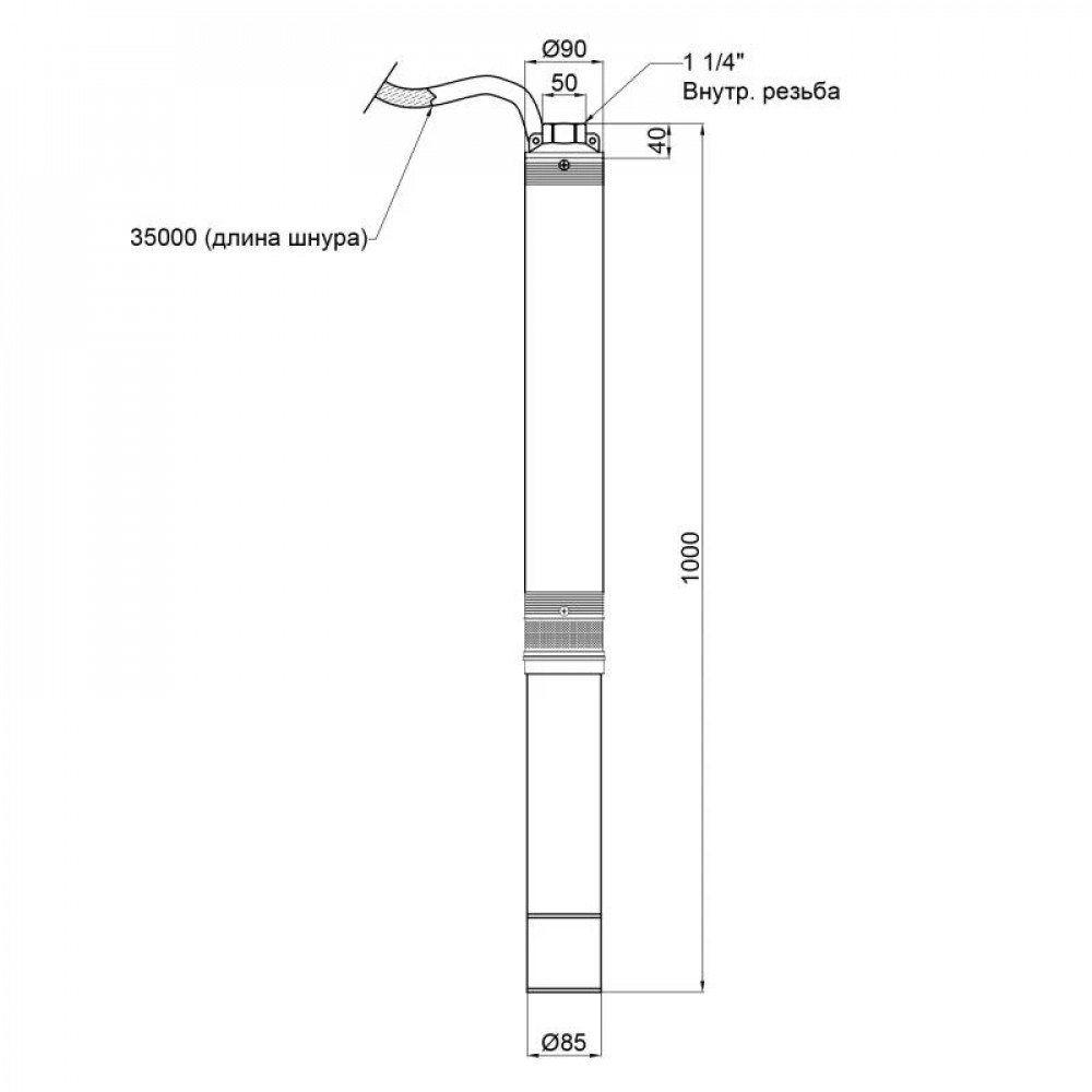 Насос заглибний відцентровий Thermo Alliance 3,5SSM2-17 0,75 кВт SD00046780