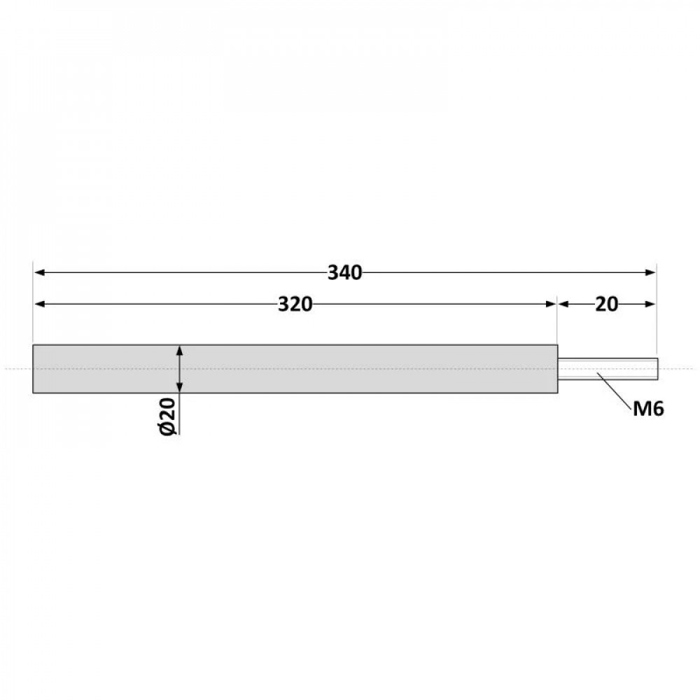 Анод Thermo Alliance CWH d 22  мм / 26 мм, L=320 мм (1708230784) SD00054402