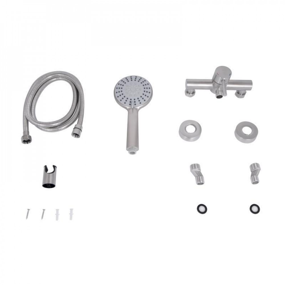 Змішувач для душу Lidz Aria 010 (з душовим гарнітуром) (k35) LDARI010NKS43361 Nickel SD00049484