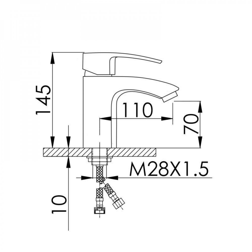 Змішувач для раковини Qtap Swan Eco QTSWA270CRM45532 Chrome SD00051656