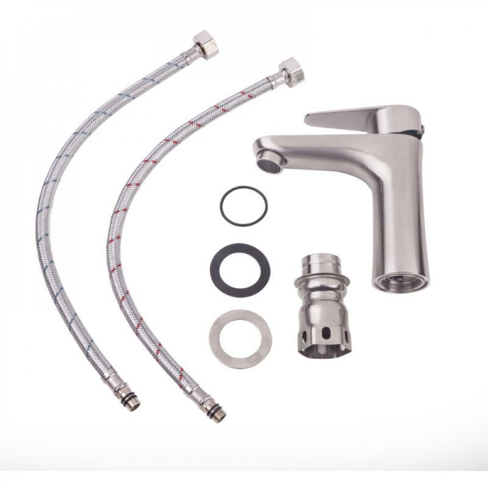 Змішувач для раковини Lidz Vida 001F (k35) LDVID001FNKS34954 Nickel SD00041058