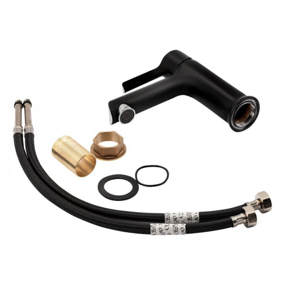 Змішувач для раковини Qtap Grand QTGRABCR001F Chrome/Black SD00039605