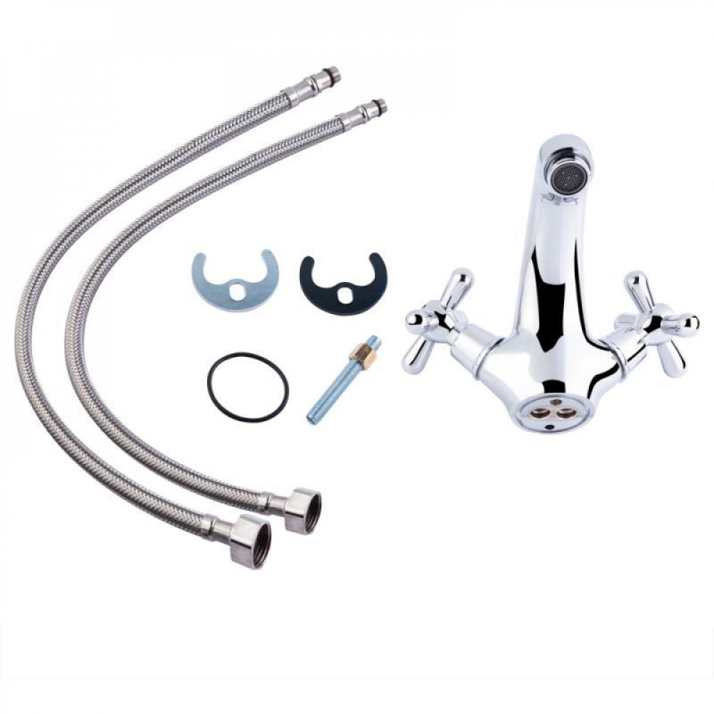 Змішувач для раковини Lidz Dominox 161 двохвентильний LDDOM161CRM35532 Chrome SD00041635