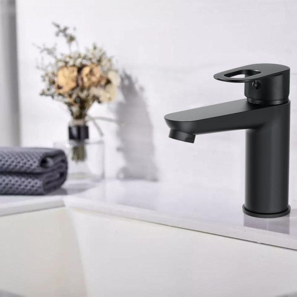 Змішувач для раковини Lidz Latwa 001 (k35) LDLAT001BLA45418 Black SD00051542