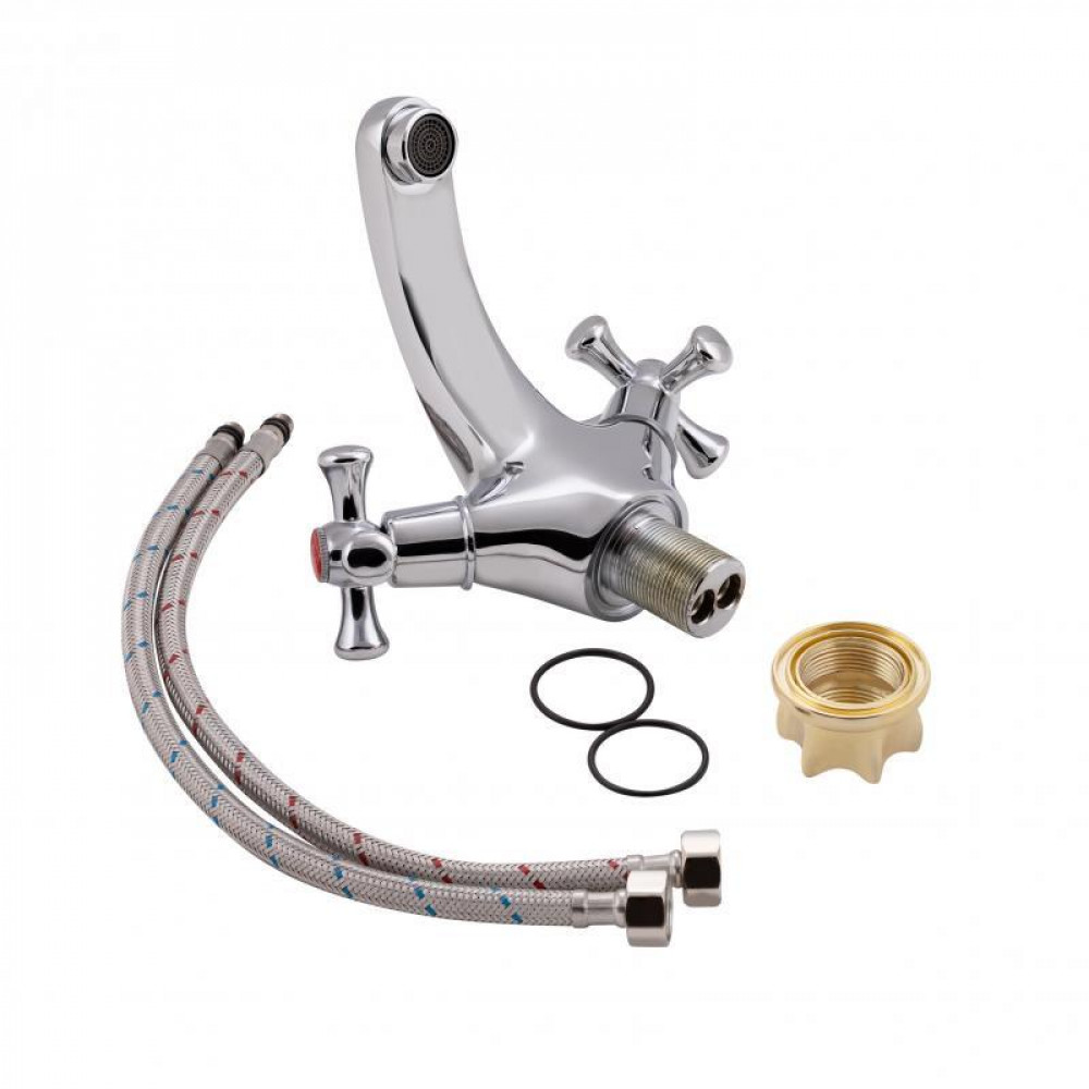 Змішувач для раковини Lidz Lamb 161F двохвентильний LDLAM161FCRM35446 Chrome SD00041550