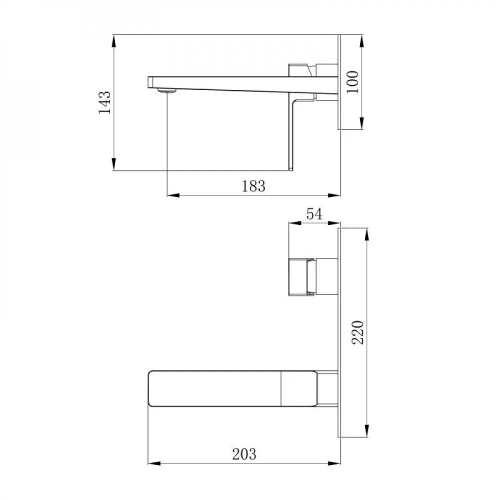 Змішувач для раковини Qtap Gemini прихованого монтажу QTGEM273CRM45693 Chrome SD00051817