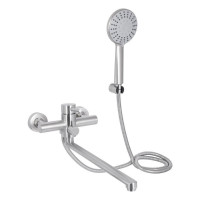 Смеситель для ванны Lidz Aria 005 с поворотным изливом (с душевым гарнитуром) (k35) LDARI005NKS34939 Nickel