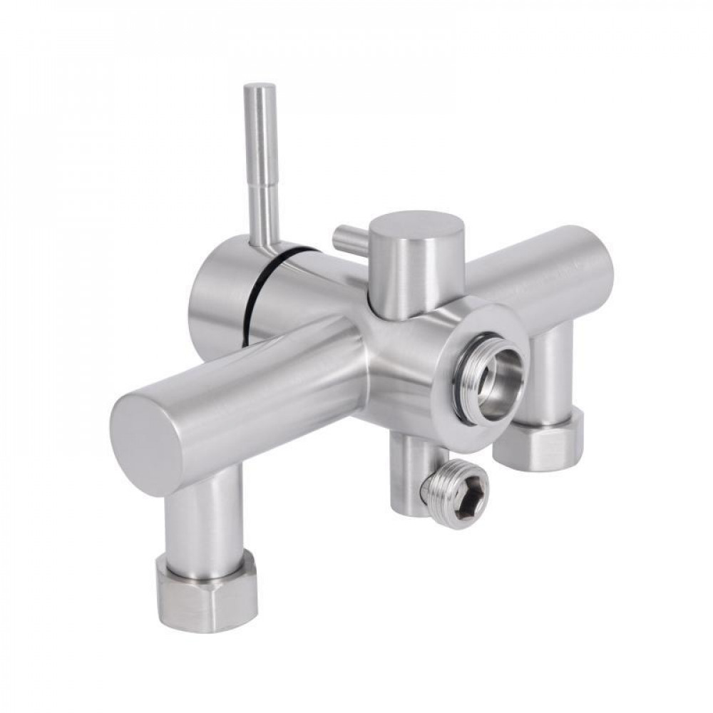 Смеситель для ванны Lidz Aria 005 с поворотным изливом (с душевым гарнитуром) (k35) LDARI005NKS34939 Nickel SD00041043