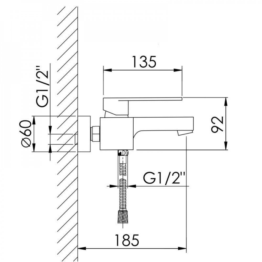 Змішувач для ванни Qtap Swan Eco (з душовим гарнітуром) QTSWA259CRM45534 Chrome SD00051658