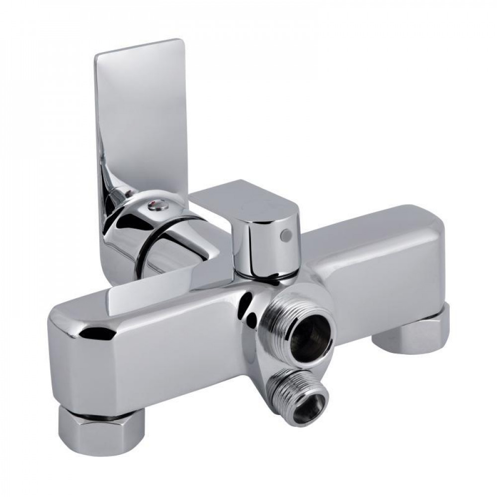 Змішувач для ванни Qtap Aries з довгим поворотним виливом (з душовим гарнітуром) QTARI2601CRM45558 Chrome SD00051682