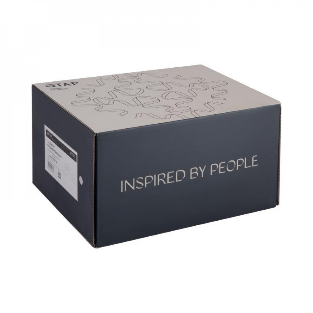 Смеситель для ванны Qtap Gemini (с душевым гарнитуром) QTGEM259CRW45683 Chrome/White SD00051807