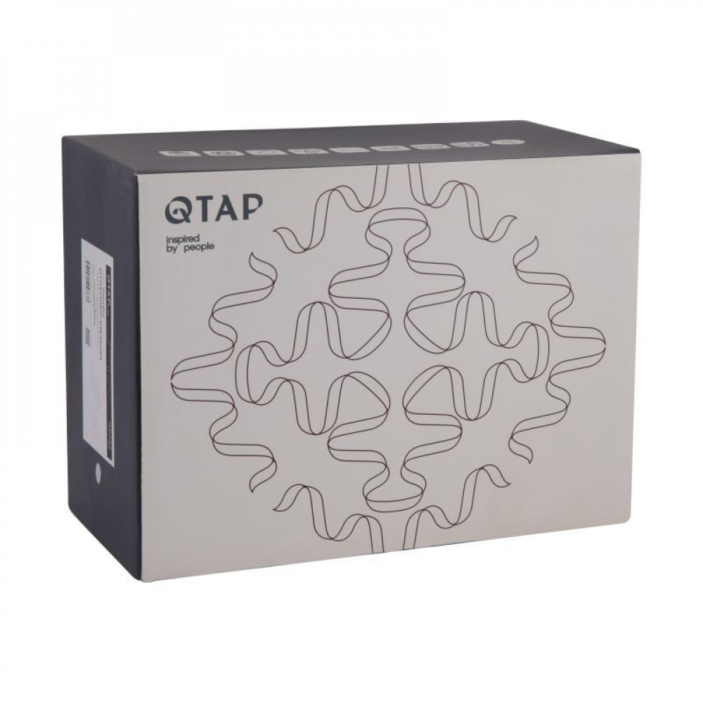 Смеситель для ванны Qtap Gemini (с душевым гарнитуром) QTGEM259CRW45683 Chrome/White SD00051807