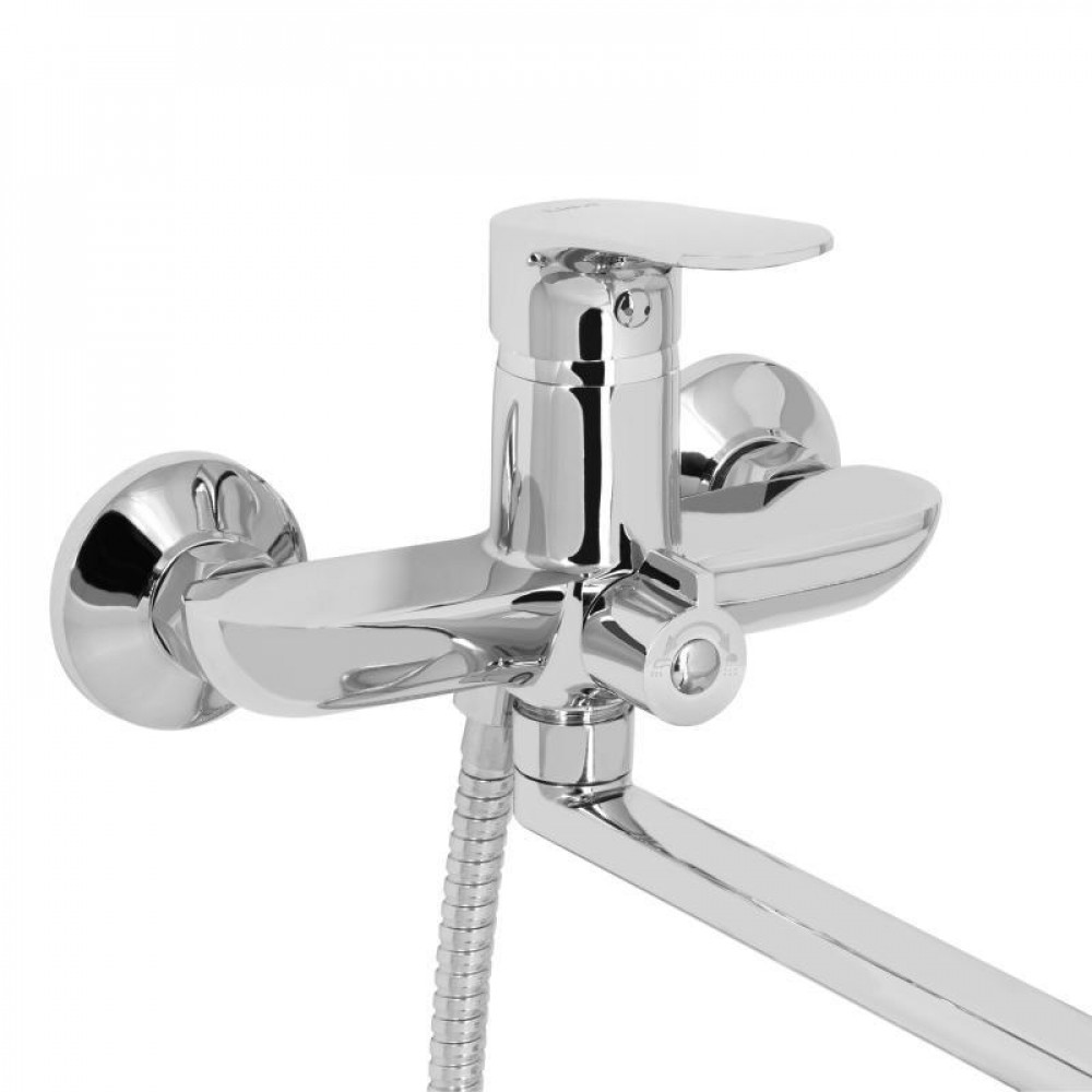 Змішувач для ванни Lidz Arrow 0052 з поворотним виливом (з душовим гарнітуром) (k35) LDARR0052CRM44954 Chrome SD00051078