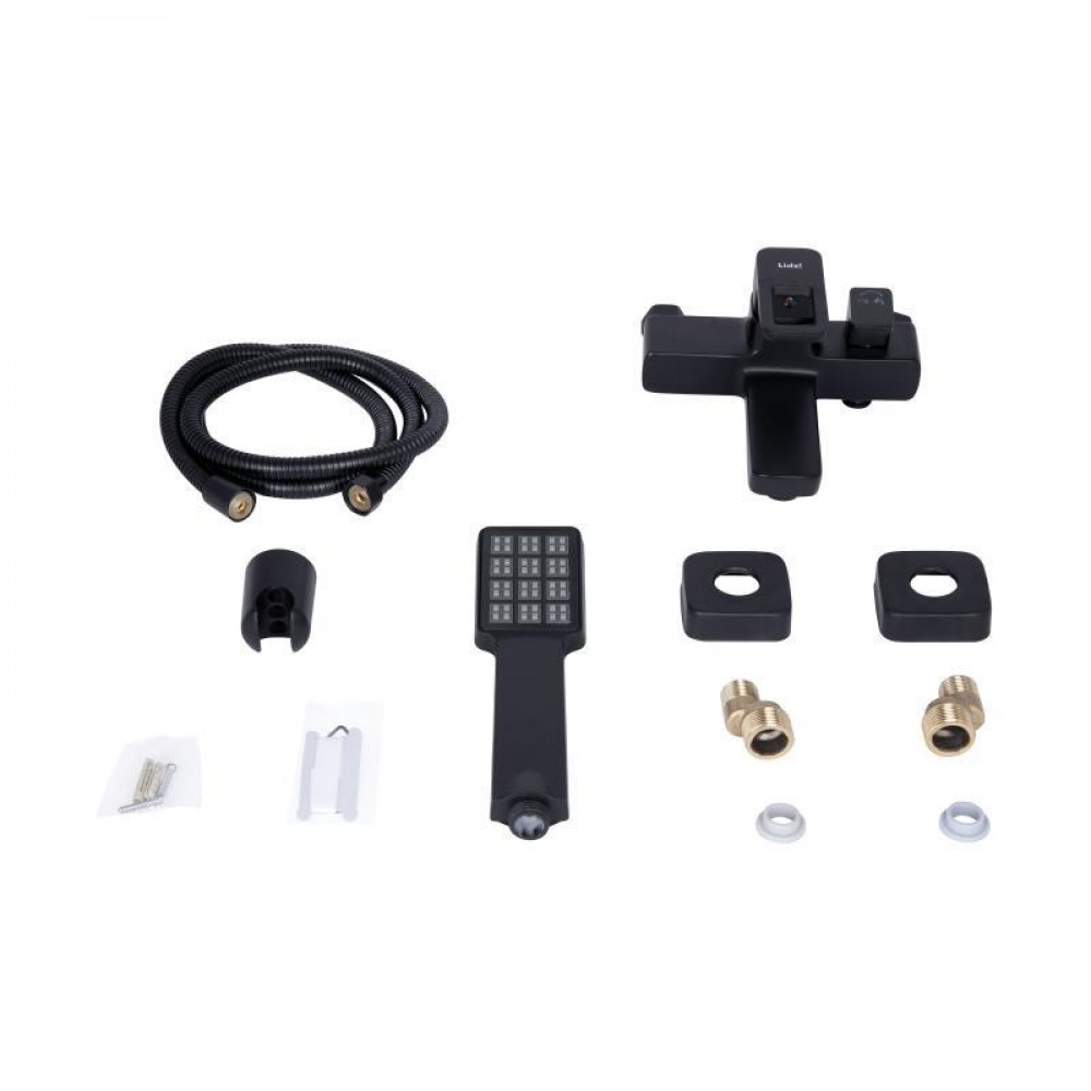 Змішувач для ванни Lidz Wawel 006 (з душовим гарнітуром) (k35) LDWAW006BLA45393 Black SD00051517