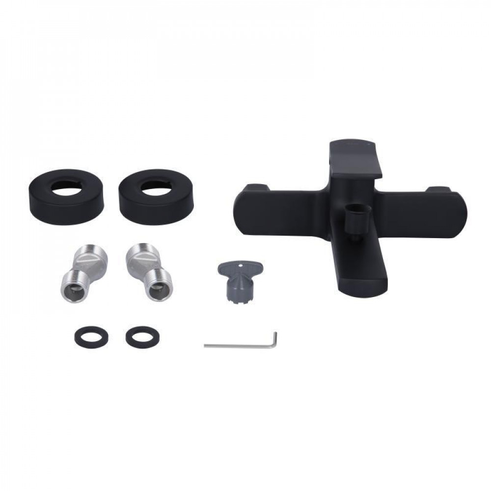 Змішувач для ванни Qtap Slavonice QTSLA259BLM45918 Black Matt SD00052042