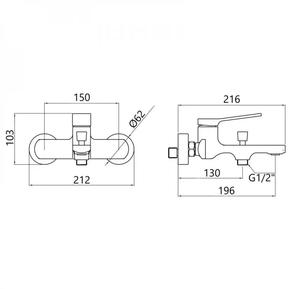 Змішувач для ванни Qtap Slavonice QTSLA259BLM45918 Black Matt SD00052042