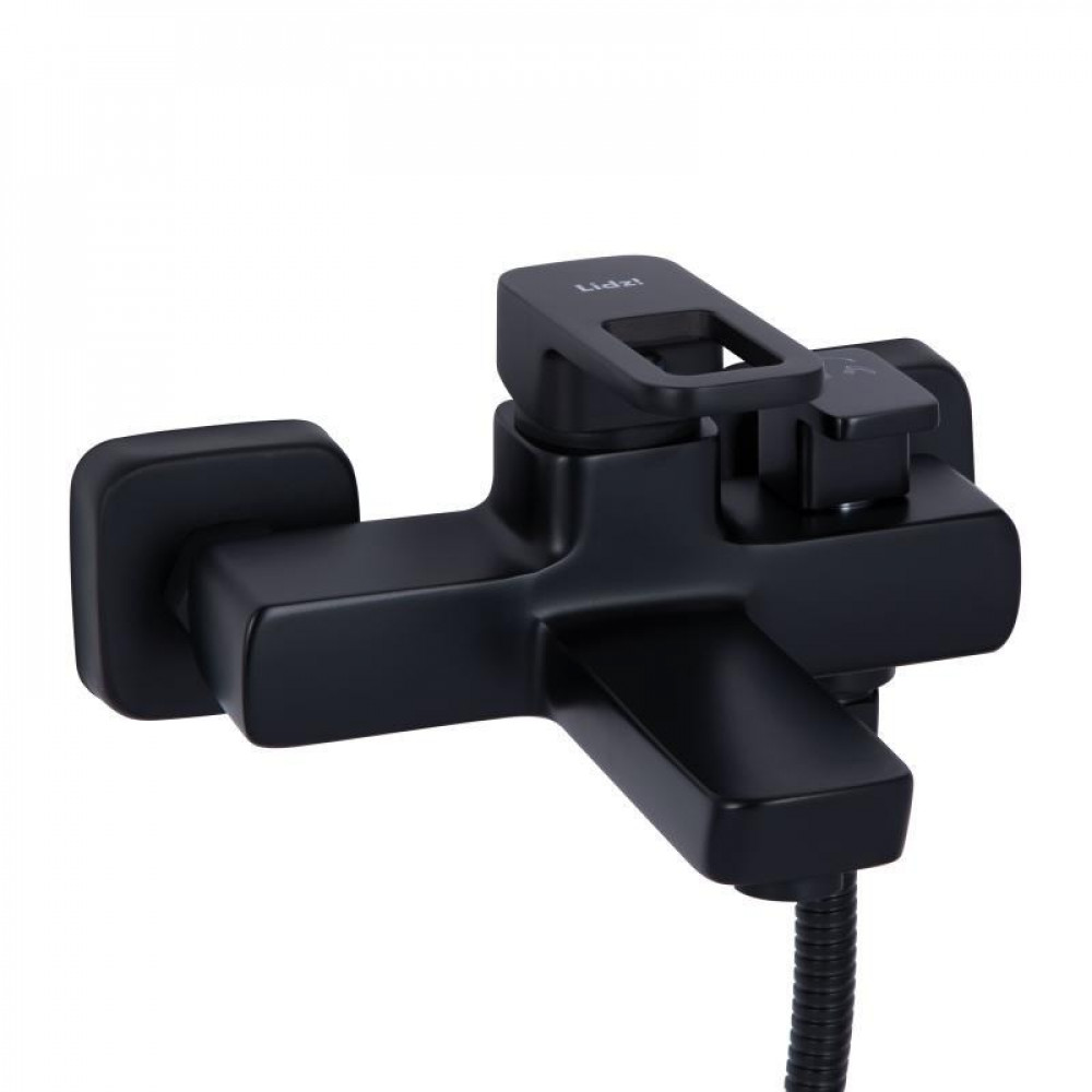 Змішувач для ванни Lidz Wawel 006 (з душовим гарнітуром) (k35) LDWAW006BLA45393 Black SD00051517