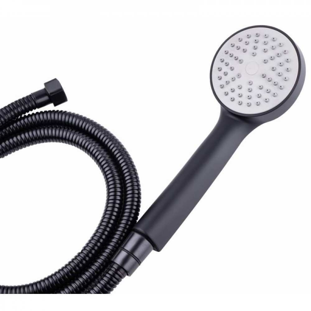 Смеситель для ванны Lidz Nicole 006 с поворотным изливом (с душевым гарнитуром) (k35) LDNIC006BLA35180 Black SD00041284