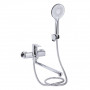 Смеситель для ванны Qtap Taurus с длинным поворотным изливом (с душевым гарнитуром) QTTAU260CRM45663 Chrome SD00051787