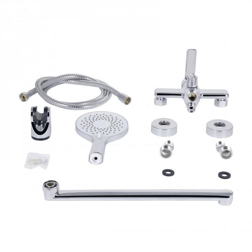 Смеситель для ванны Qtap Taurus с длинным поворотным изливом (с душевым гарнитуром) QTTAU260CRM45663 Chrome SD00051787