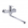Смеситель для ванны Qtap Taurus с длинным поворотным изливом (с душевым гарнитуром) QTTAU260CRM45663 Chrome SD00051787