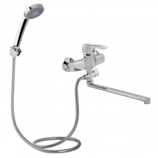 Змішувач для ванни Lidz Anny 005C2 з поворотним виливом (з душовим гарнітуром) (k40) LDANN005C2CRM35102 Chrome