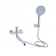 Змішувач для ванни Qtap Jay з довгим поворотним виливом (з душовим гарнітуром) QTJAY2601CRM45540 Chrome