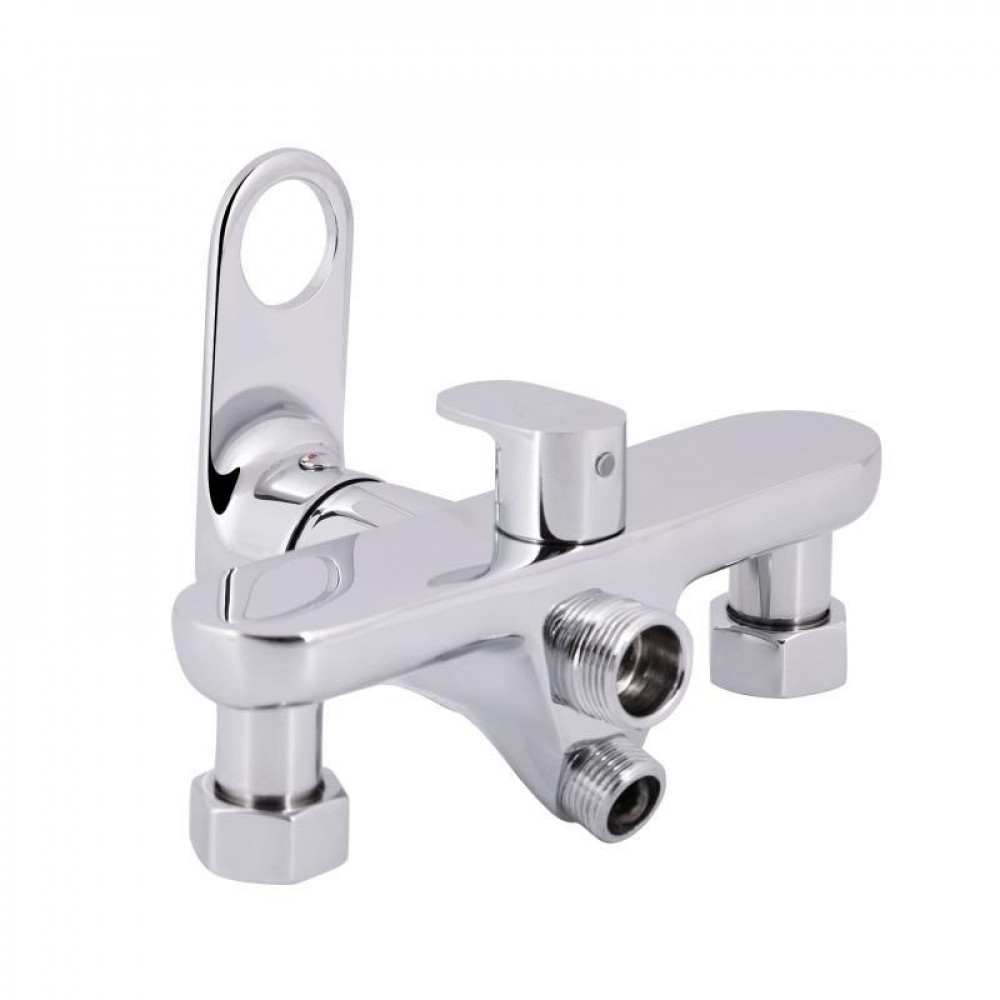 Змішувач для ванни Qtap Jay з довгим поворотним виливом (з душовим гарнітуром) QTJAY2601CRM45540 Chrome SD00051664