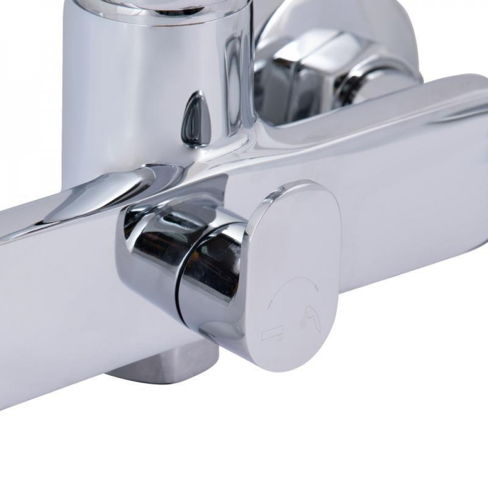 Змішувач для ванни Qtap Jay з довгим поворотним виливом (з душовим гарнітуром) QTJAY2601CRM45540 Chrome SD00051664