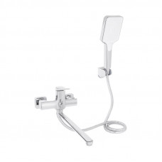 Змішувач для ванни Qtap Nando з довгим поворотним виливом та душовим гарнітуром QTNAN260CRM48652 Chrome