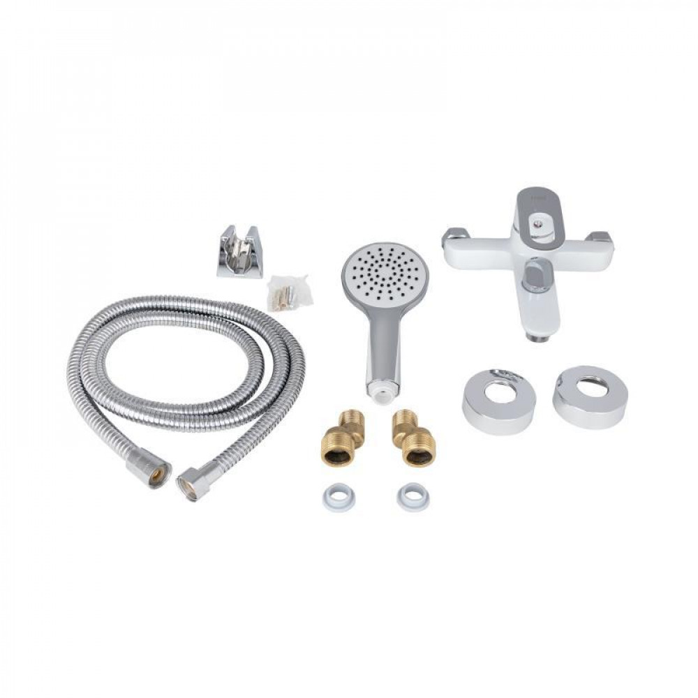 Змішувач для ванни Lidz Latwa 006 (з душовим гарнітуром) (k35) LDLAT006WHI45424 White SD00051548