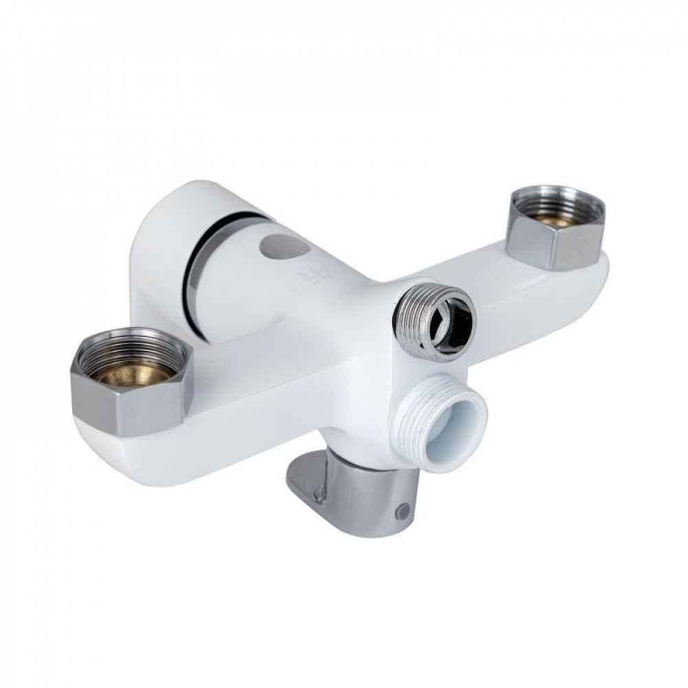 Змішувач для ванни Lidz Latwa 005 з поворотним виливом (з душовим гарнітуром) (k35) LDLAT005WHI45425 White SD00051549